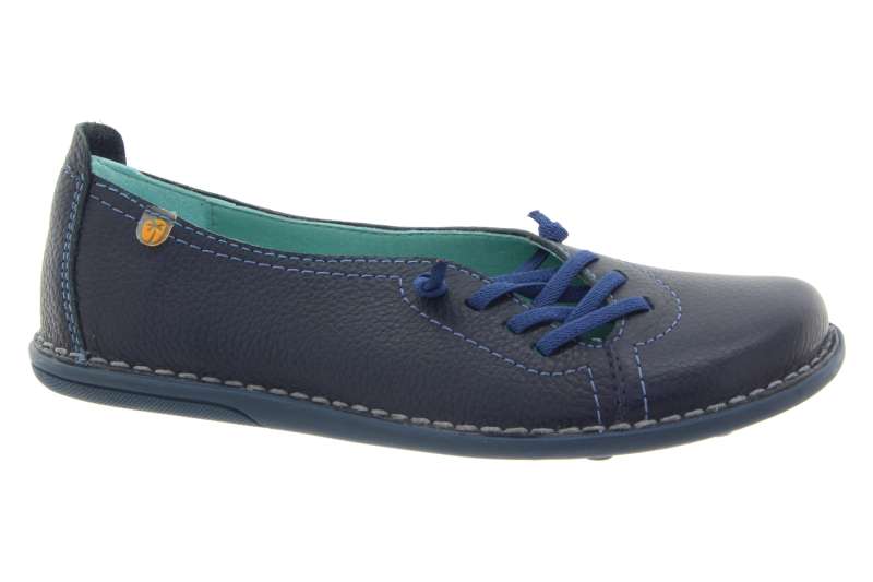 JUNGLA Dámské kožené tmavě modré baleríny