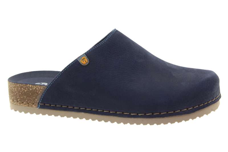 JUNGLA Dámské kožené tmavě modré pantofle