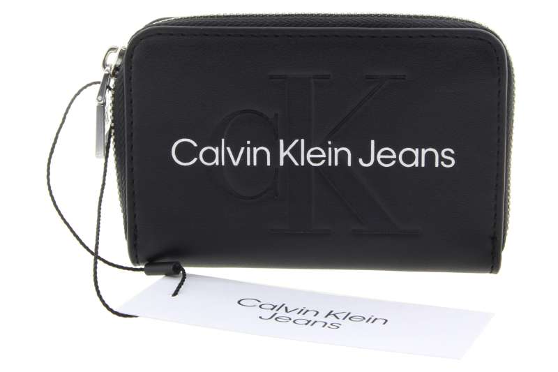 CALVIN KLEIN Jeans Dámská krátká peněženka na zip černá