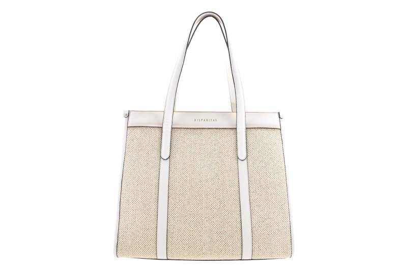HISPANITAS Dámská bílá kabelka se sisalem