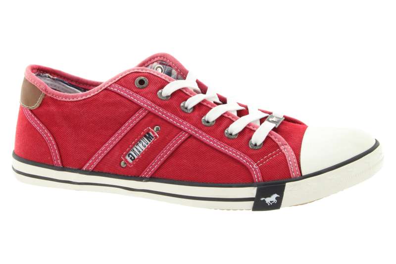 MUSTANG Pánské červené textilní tenisky