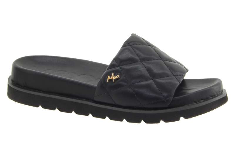 MEXX Dámské kožené černé pantofle