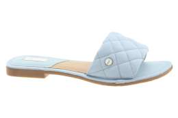 MEXX Dámské kožené světle modré pantofle