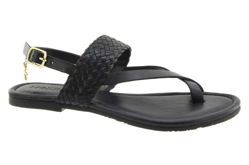 MEXX Dámské kožené černé sandálky