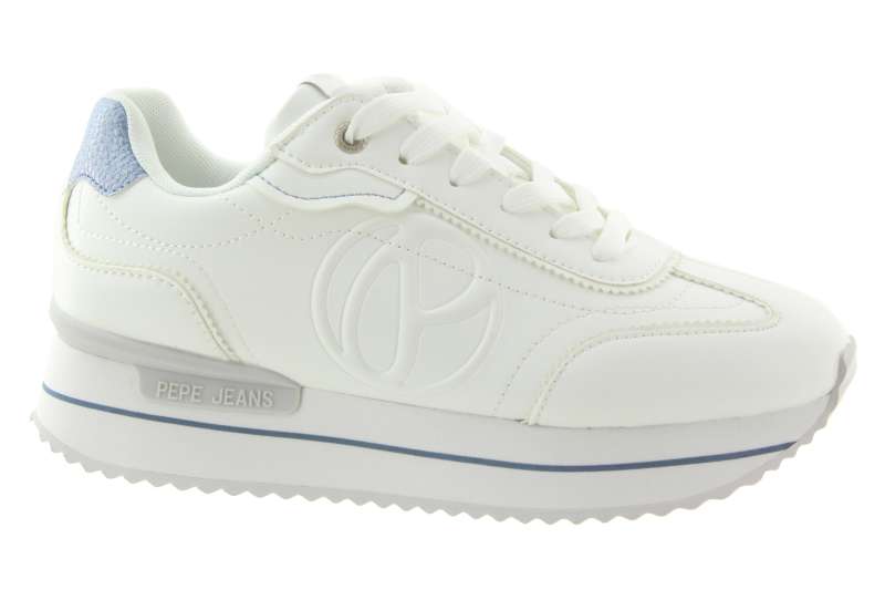 PEPE JEANS Dámské bílé tenisky na platformě