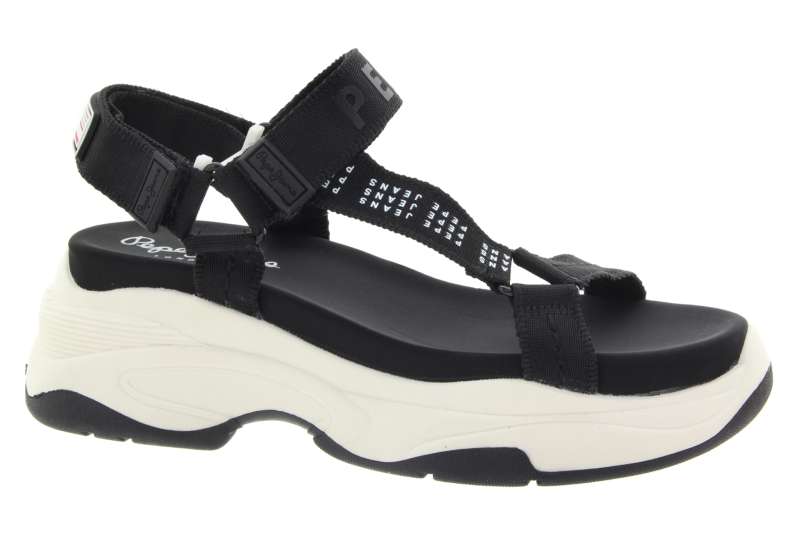 PEPE JEANS Dámské letní černé sandálky 