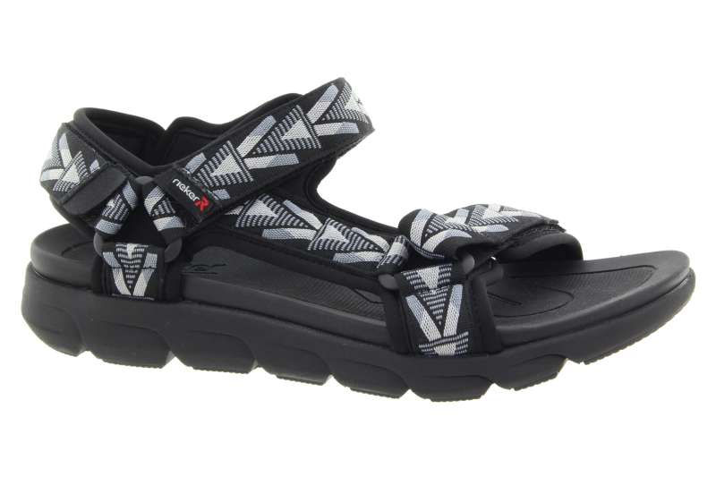 RIEKER Pánské letní černé sandály