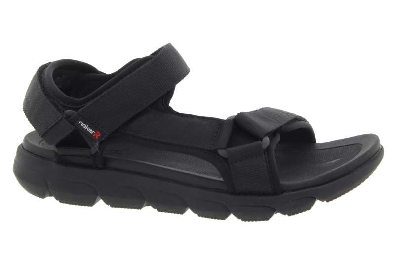 RIEKER Pánské letní černé sandály