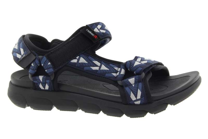 RIEKER Pánské letní černé sandály