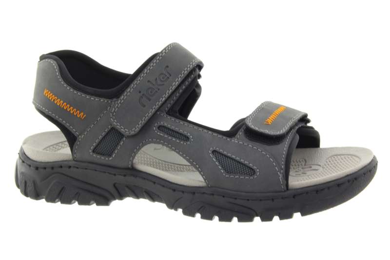 RIEKER Pánské šedé letní sandály