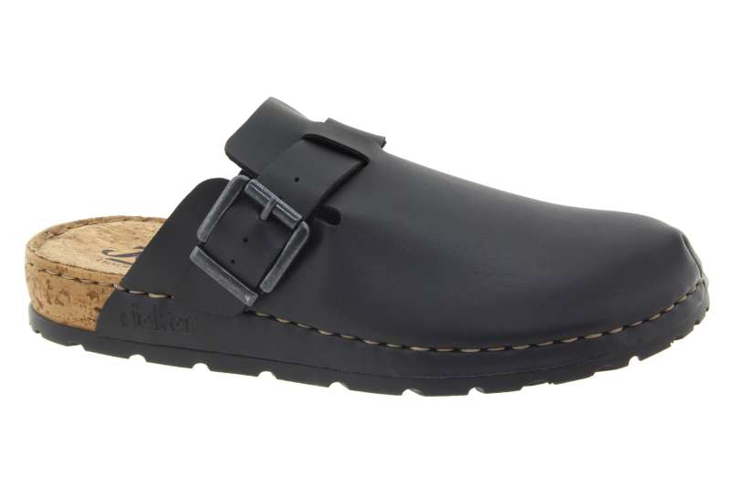 RIEKER Pánské černé pantofle s plnou špičkou