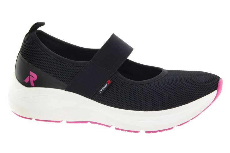 RIEKER REVOLUTION Dámské černé textilní baleríny