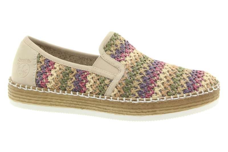 RIEKER Dámské textilní mokasíny