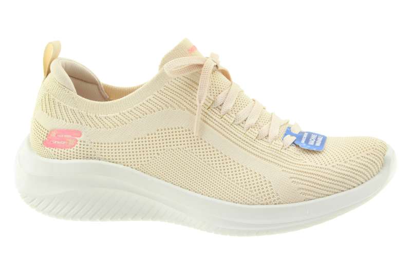 SKECHERS Dámské krémové textilní tenisky