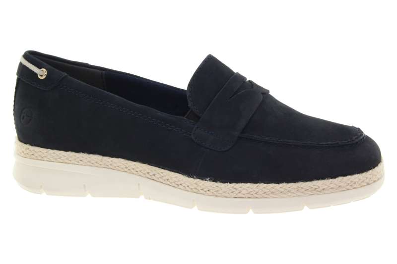 TAMARIS Dámské kožené tmavě modré mokasíny