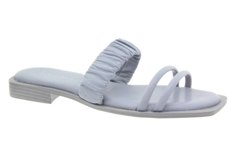 TAMARIS Dámské kožené světle modré pantofle