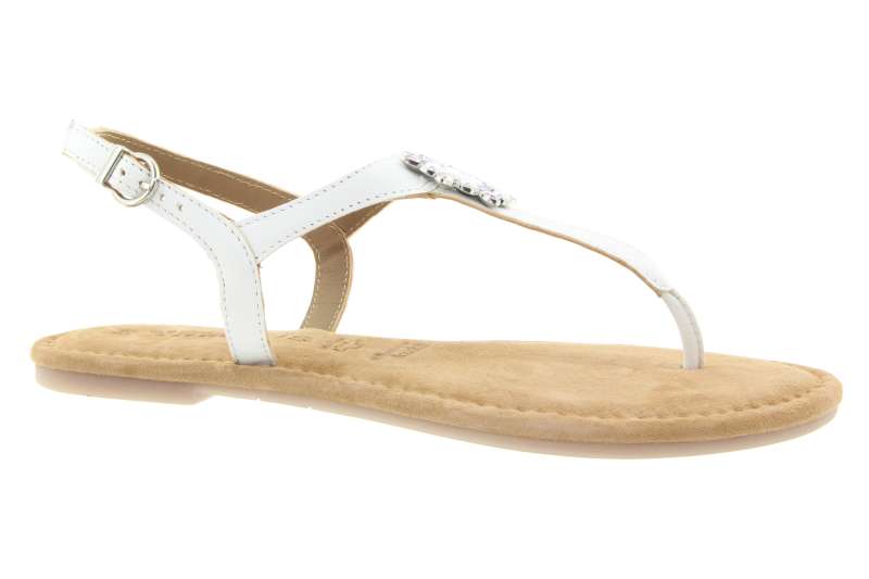 TAMARIS Dámské kožené bílé sandály