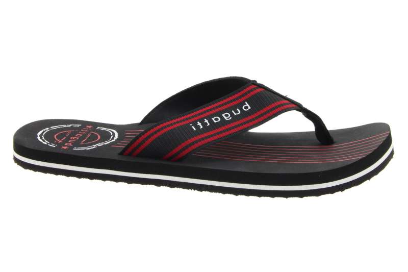 BUGATTI Pánské textilní černé žabky