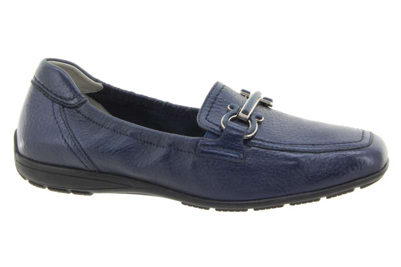 CAPRICE Dámské kožené tm.modré mokasíny