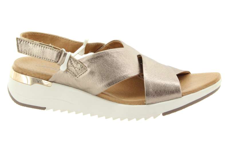 CAPRICE Dámské kožené sandály na klínu