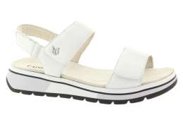 CAPRICE Dámské bílé kožené sandálky