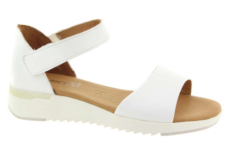 CAPRICE Dámské bílé kožené sandály