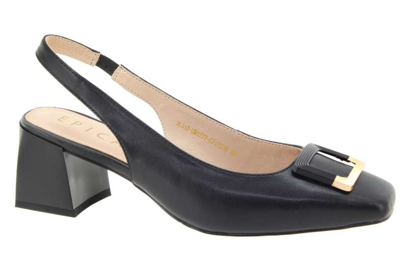 EPICA Dámské černé kožené lodičky