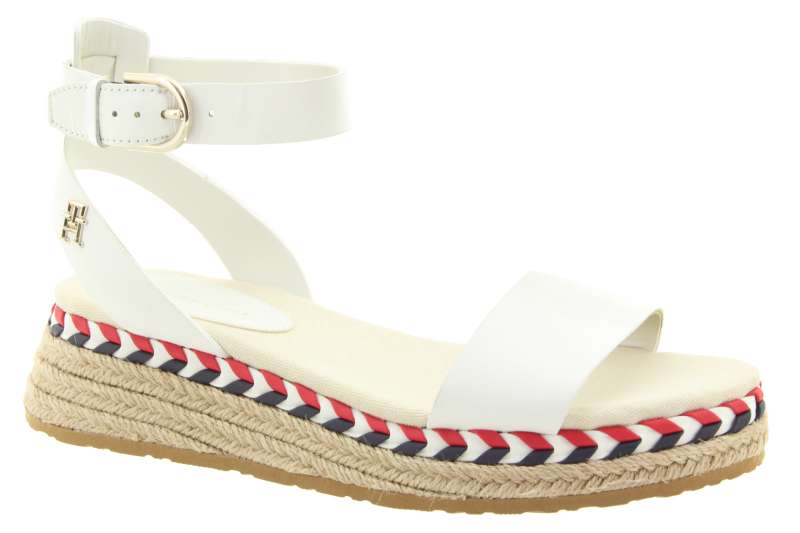 TOMMY HILFIGER Dámské kožené bílé sandálky