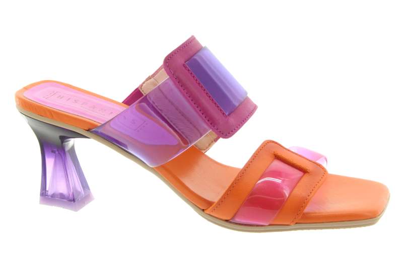 HISPANITAS Dámské kožené oranžové pantofle