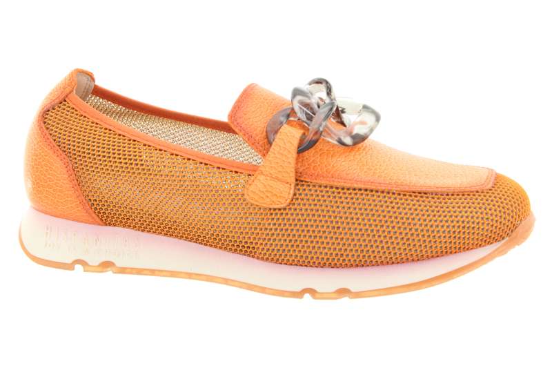 HISPANITAS Dámské oranžové kožené mokasíny