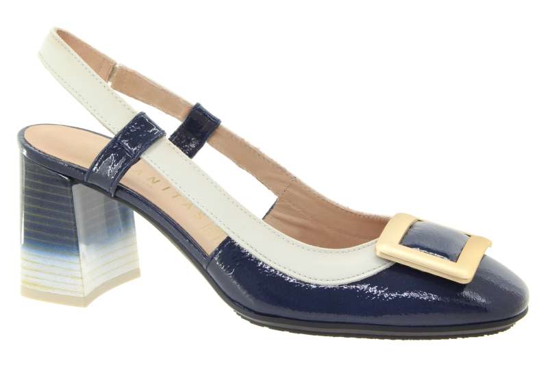 HISPANITAS Dámské kožené modré lodičky