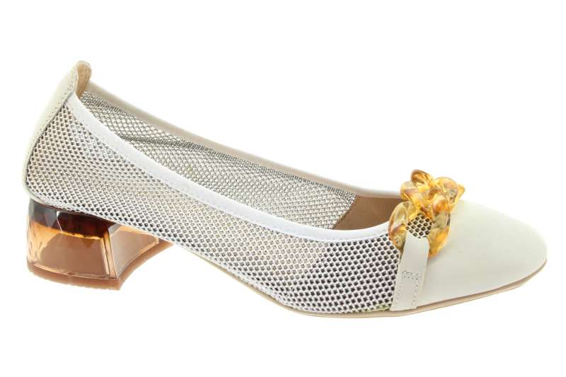 HISPANITAS Dámské kožené bílé baleríny