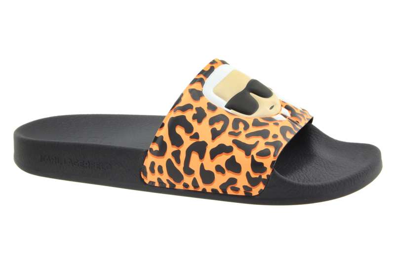 KARL LAGERFELD Dámské oranžové pantofle