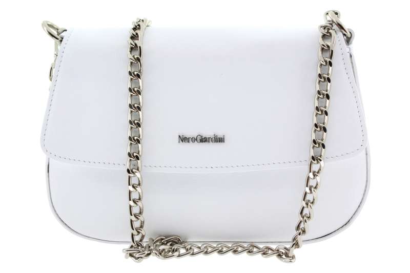 NERO GIARDINI Dámská kožená bílá kabelka