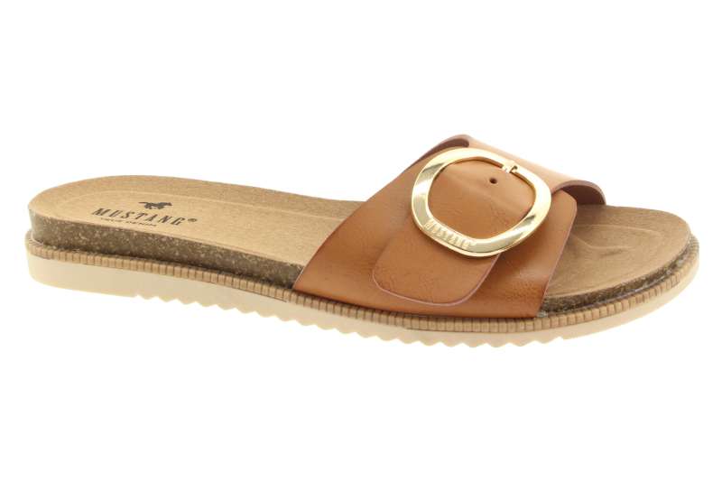 MUSTANG Dámské hnědé pantofle