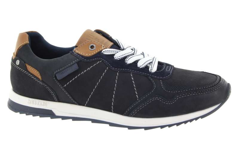 MUSTANG Pánské kožené tm.modré tenisky