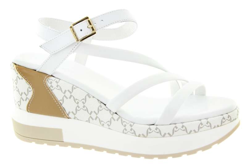 NERO GIARDINI Dámské bílé kožené sandálky