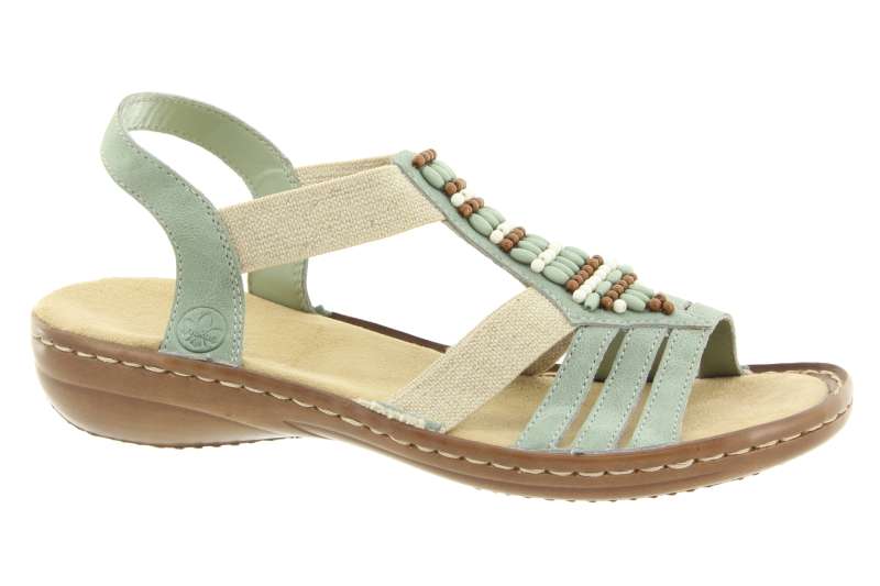 RIEKER Dámské mintové sandálky