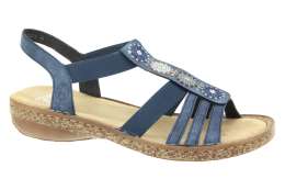 RIEKER Dámské modré sandály