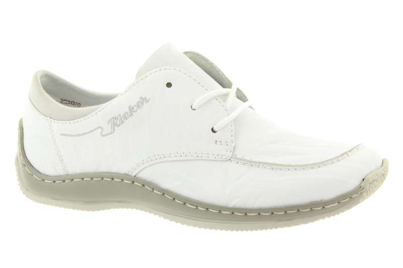 RIEKER Dámské kožené bílé polobotky