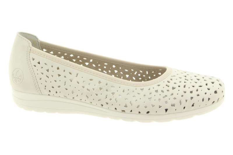 RIEKER Dámské krémové baleríny