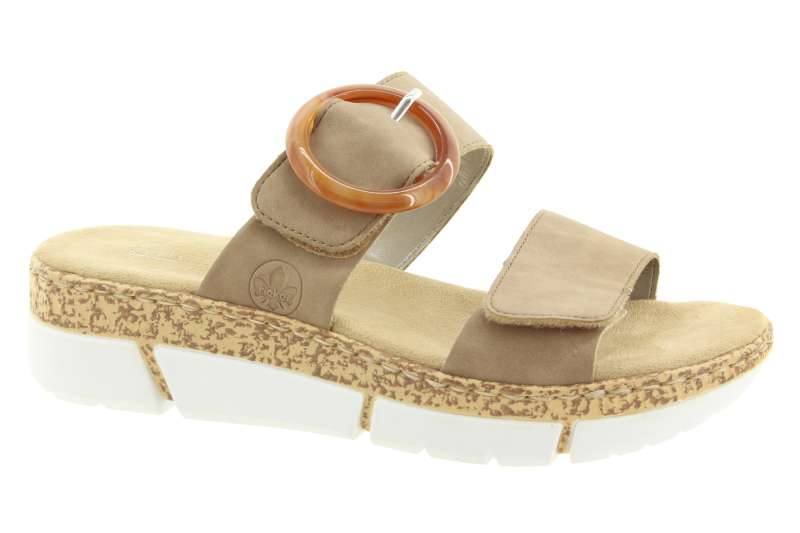 RIEKER Dámské béžové pantofle