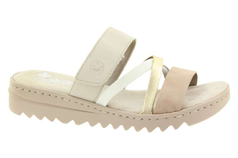 RIEKER Dámské béžové pantofle