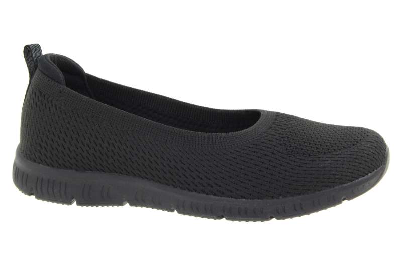 SKECHERS Dámské černé textilní balerínky