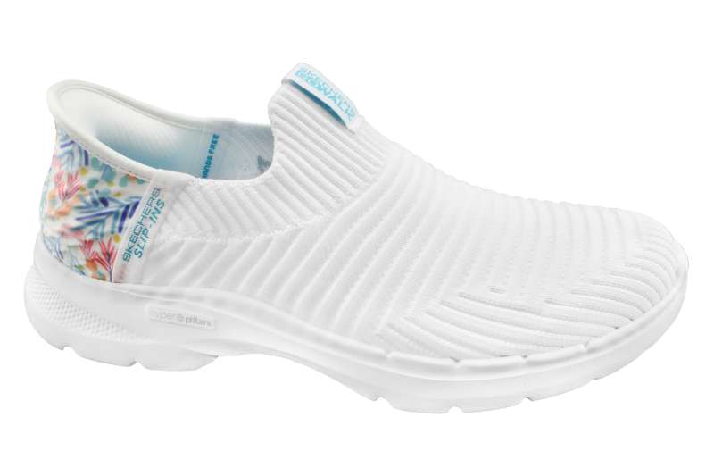 SKECHERS Dámské textilní bílé slip-ins