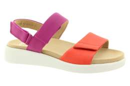 ARA Dámské kožené oranžovo-růžové sandály