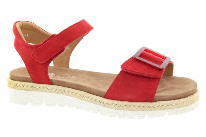 ARA Dámské kožené červené sandály