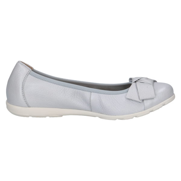 CAPRICE Dámské světle modré kožené balerínky