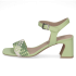 CAPRICE Dámské zelené sandály na podpatku