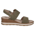 CAPRICE Dámské kožené zelené sandálky